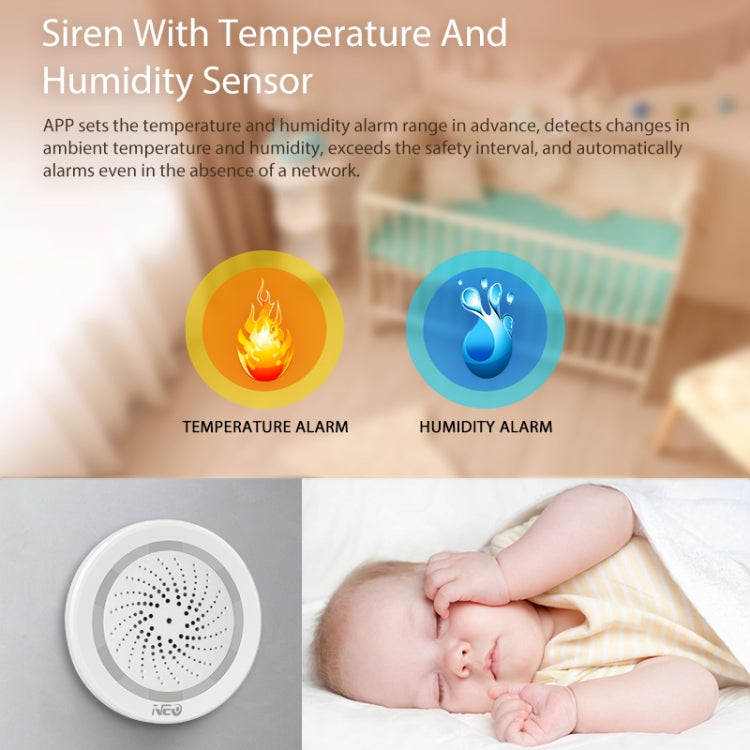 NEO NAS-AB02WT WiFi USB Siren Alarm with Temperature & Humidity Sensor, AB02WT NEO NAS-AB02WT WiFi USB Siren Alarm with Temperature & Humidity Sensor, AB02WT